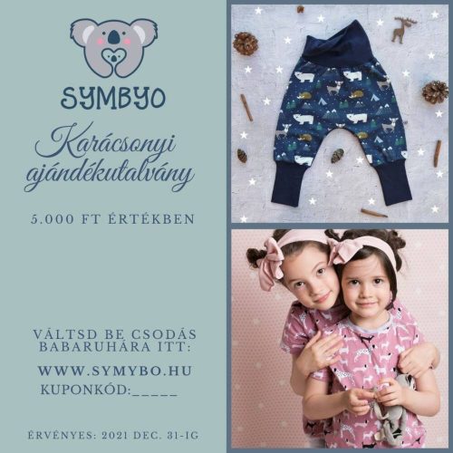 Ajándékba_Ajándékutalvány Karácsonyi babaruha ajándékutalvány 5000 Ft értékben