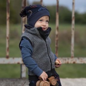 Nincs kinn a derekad! Cipzáras gyerek mellény - Antracit