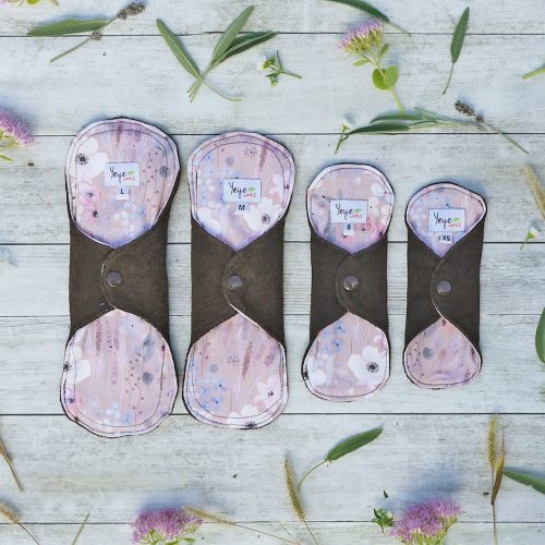 Női mosható intim betét - Pasztell vadvirágok