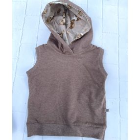   Fordíts ki! mellény kapucnival, Vuk a kisróka-Sötétbarna