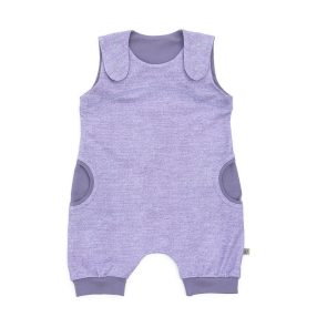 Nyári kertésznadrág (baba napozó), Hamis farmer, lila