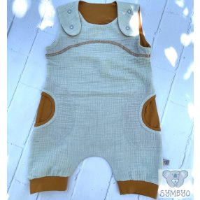   Nyári kertésznadrág (baba napozó), Halvány zöld, duplagéz