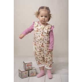 Nyári kertésznadrág (baba napozó), Nyuszik a réten