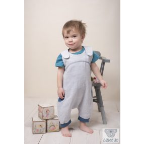   Nyári kertésznadrág (baba napozó), Világoskék, duplagéz