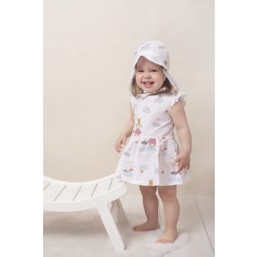 Nyári kislány pamutvászon ruha, Balerinák