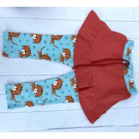 Szoknyás leggings - Tigrisbaba-Terrakotta