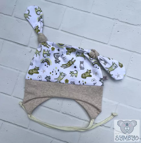 Baba füles sapka, Játékos cicák - minőségi babaruha