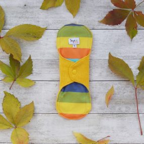 Női mosható tisztasági betét - Szivárvány (sárga)