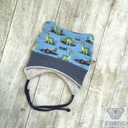 Téli bélelt babasapka (huncutsapka), Dínótesó, minőségi babaruha