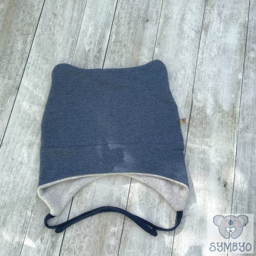 Téli bélelt babasapka (huncutsapka), Farmerkék, minőségi babaruha