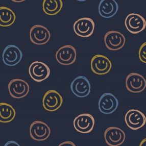 Mosoly (kék) mintás őszi baba- és gyerekruha kollekció