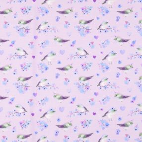 Lila madárkás mintás tavaszi baba és gyerekruha újdonságok